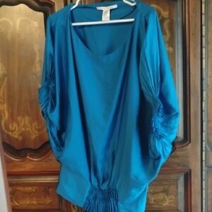 Diane Von Furstenberg Teal Silk Blend Top